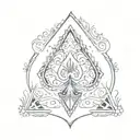 7 spade 2 diamond poker card featuring tattoo design idea