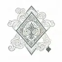 7 spade 2 diamond poker card featuring tattoo design idea
