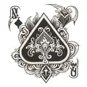 2 of diamonds playing card tattoo design idea