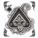 2 of diamonds playing card tattoo design idea
