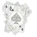 7 of spades 2 of diamonds playing card featuring symbols tattoo design idea