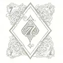 7 of spades 2 of diamonds playing card featuring symbols tattoo design idea