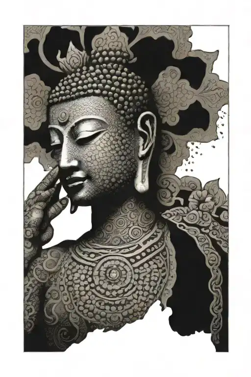 Buddhist tattoo design idea
