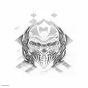 Perspective tattoo design idea