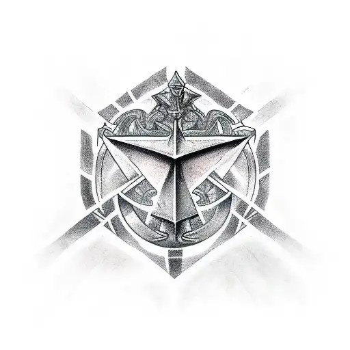 triangle crusader tattoo design idea