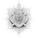  crusader tattoo design idea