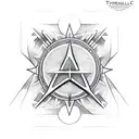 triangle crusader tattoo design idea