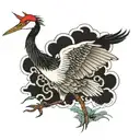 crane tattoo design idea