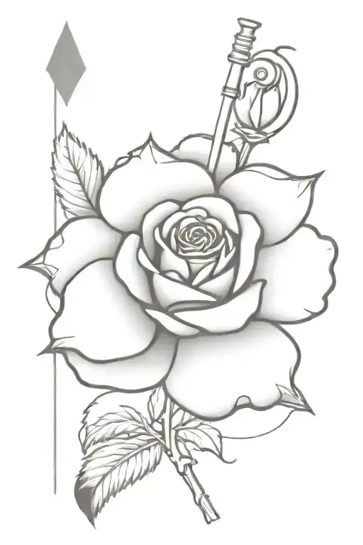 dad English rose pool cue fishing hook poker cards dominos blank 3 6 5 tattoo design idea