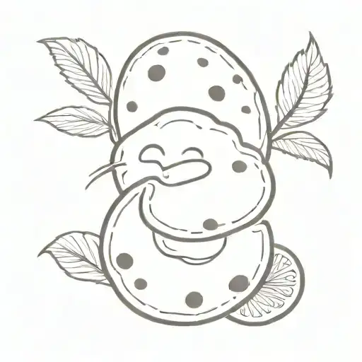 minimalist cookie tattoo design idea