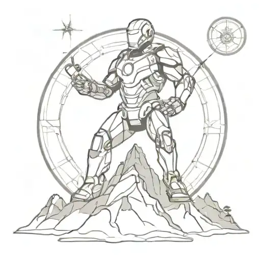 iron man, mountain, life, live, adventure, Roman, compass tattoo design idea
