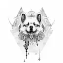 ghost dog tattoo design idea