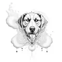 ghost dog tattoo design idea