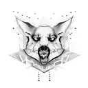 ghost dog tattoo design idea