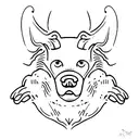 ghost dog tattoo design idea