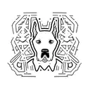 ghost dog tattoo design idea
