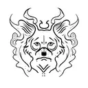 ghost dog tattoo design idea