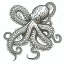 octopus wrapping its tentacles tattoo design idea