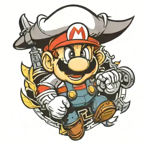 super mario villains tattoo design idea
