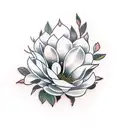 magnolia flowers with dogwood flowers tattoo design idea