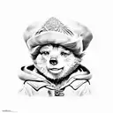 paddington bear tattoo design idea