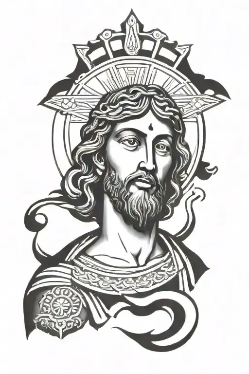 san judas tadeo tattoo design idea