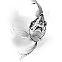 Goldfish tattoo design idea