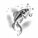 Goldfish tattoo design idea