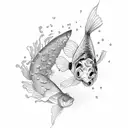 Goldfish tattoo design idea