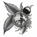 mirror ball made tattoo design idea