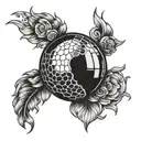 mirror ball made tattoo design idea