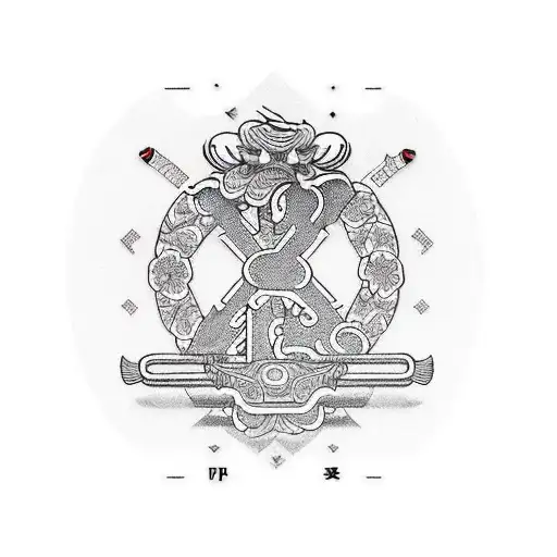 RV INITIALS tattoo design idea