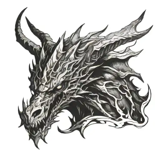 Alduin from Skyrim tattoo design idea
