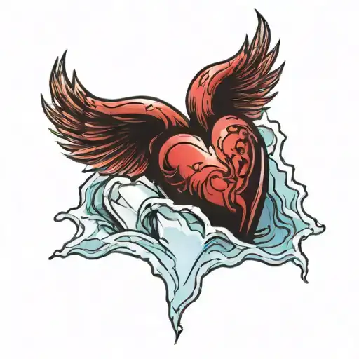 heart on ice  tattoo design idea