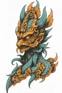 head garuda tattoo design idea