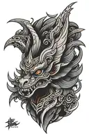 head garuda / sky tattoo design idea
