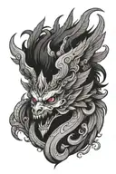 head garuda / sky tattoo design idea