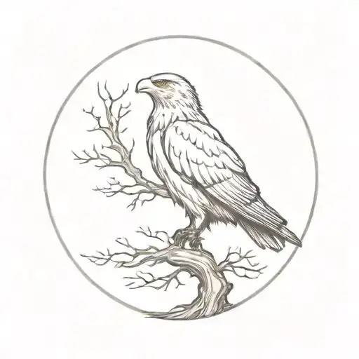 Tolkien tree lord of the eagle  flying with gandalf in its back  tattoo design idea