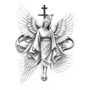 catholic angels Italian and Irish  tattoo design idea