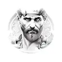 leonidas with spatans in shield  tattoo design idea
