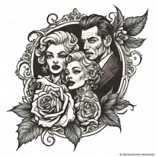 Andy + Marilyn 06.12.24 tattoo design idea