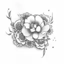 flores tattoo design idea