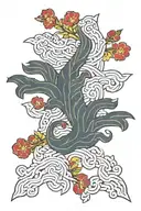 south korean flag waving  tattoo design idea