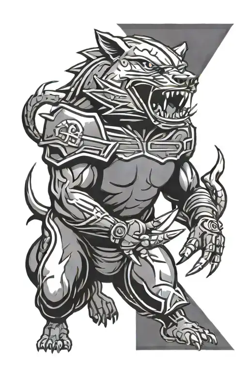 Christian sleeve tattoo featuring Arkansas razorbacks logo tattoo design idea