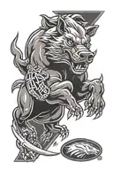 Christian sleeve tattoo featuring Arkansas razorbacks logo tattoo design idea