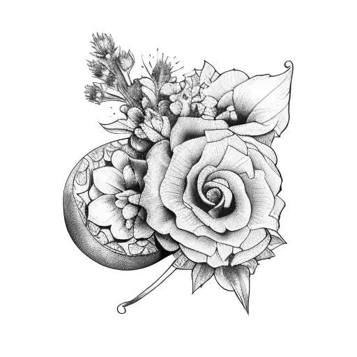 violet and lavender  tattoo design idea