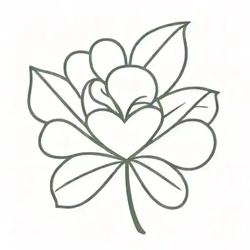 weed leaf clover tattoo design idea