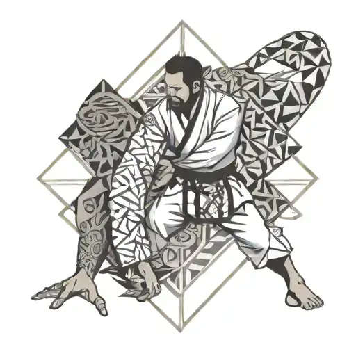 Brazilian jui jitsu, chef, anime tattoo design idea