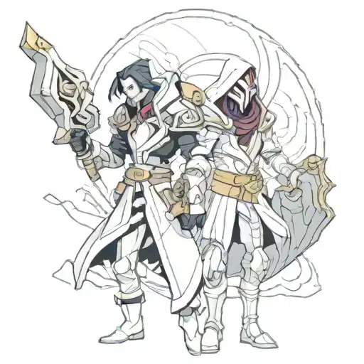 Jhin and Sylas from League of Legends  tattoo design idea