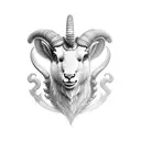 cabra aries con escorpión  tattoo design idea